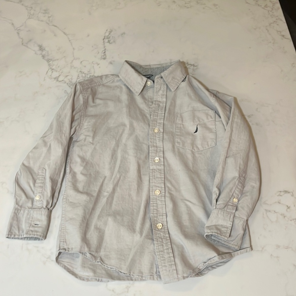 Boys button down gray dress shirt